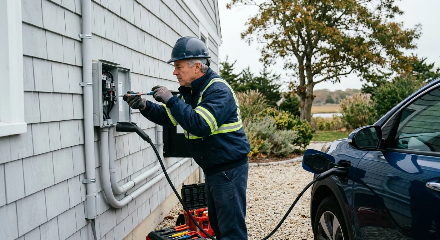 Outdoor Charger Mount for a Detached Driveway