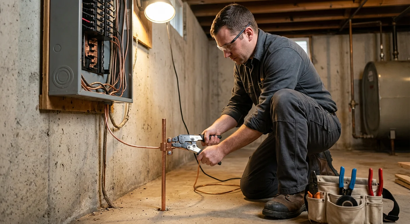 New copper wiring and grounding installed in an older Riverhead home